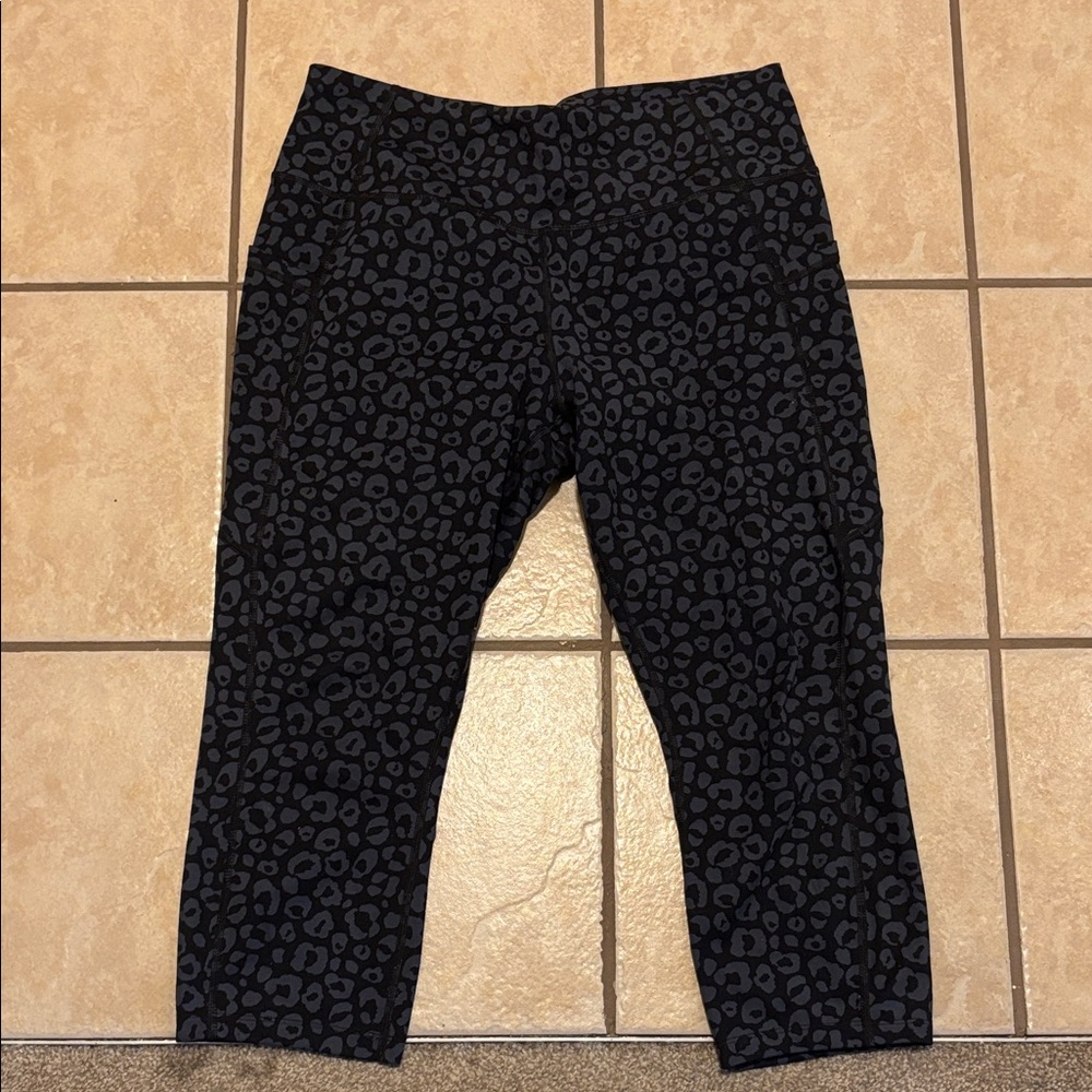 Black Leopard Print Pants